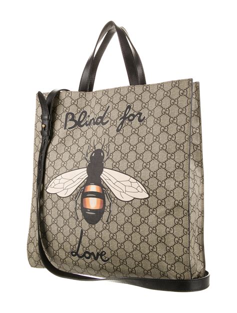 gucci blind for love tote bag|Gucci GG Supreme 'Blind For Love' Tote .